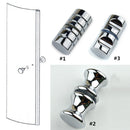 30mm  Glass Door Handle Knob Aluminium Chrome Plated