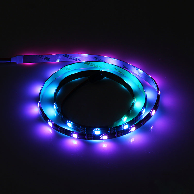 Non-waterproof 1M 2M WS2812B RGB Color LED Strip Light + SP105E 200 Modes APP Bluetooth Controller DC5-24V