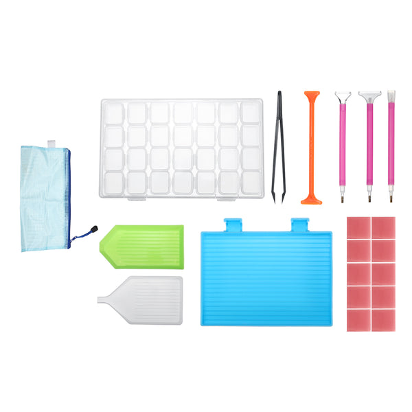 20Pcs Diamond Painting Tools Point Kit Hand Embroider Cross Stitch Storage Box
