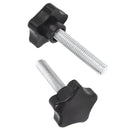 2 pcs M10 x 50mm Threaded Star Adjusting Screw 38mm Dia J3H5