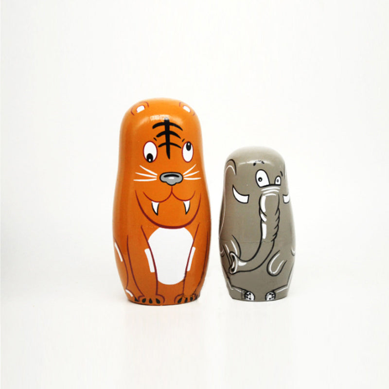 6Pcs/Set Nesting Dolls Wooden Matryoshka Russian Dolls Hand Painted Baby Toy  Home Decorations