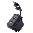 12V Dual USB Car Charger Lighter Power Socket Digital Voltmeter Switch Pane O5J3