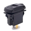 12V Dual USB Car Charger Lighter Power Socket Digital Voltmeter Switch Pane O5J3