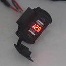 12V Dual USB Car Charger Lighter Power Socket Digital Voltmeter Switch Pane O5J3