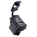 12V Dual USB Car Charger Lighter Power Socket Digital Voltmeter Switch Pane O5J3