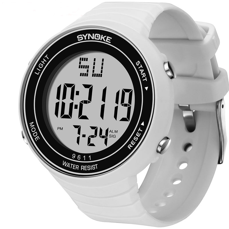 SYNOKE 9611 Outdoor Sport Men Watch Waterproof Luminous Display Large Dial Digital Watch