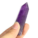 8cm 1pc Natural Purple Quartz Healing Health Crystal Pendant Charm DIY Accessories