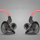 Music Wired Control Earphone Dual Dynamic Drivers HIFI Bass Sound In-ear Sport Earphone With Mic