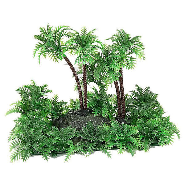 3.9 inch Height Artificial Coconut Palm Plant for Aquarium Fish Tank Green R3T1