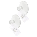 2 Pcs Plastic Round Suction Cup Clip Advertising Pop Display Holder Stand C Z9V8