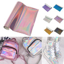 6Pcs Fine Glitter Mermaid Printed Faux Leather Sheet Synthetic Glitter Leather Craft Fabric Tool