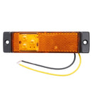 3 LED Side Marker Lights with Rear Reflector Indicator 12-24V Amber/Red/White For Truck Lorry Trailer