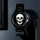 LIGE LG9876 Special Skull Pattern Three-needle Stainless Steel Quartz Watch Men Watch