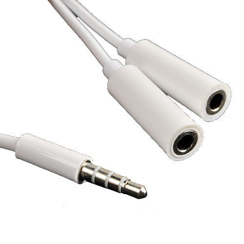 NEW 3.5mm Jack Headset Headphone Audio Splitter Adapter Cable