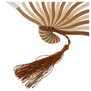 Chinese Gray Peony Blossom Fabric Bamboo Folding Dancing Hand Fan White U3J5