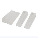 Rubber Home Office Wedge Doorstop Stopper Doorstop, Transparent, 4 Pieces I2Q8