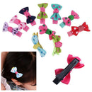 10 x Toddler Cute Girl Hair Clip Ribbon Bow Baby Kids Satin Bowknot Headban