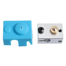 V6 PT100 Aluminum Block Silicone Case Kit with 2m Thermistor Wire for 3D Printer