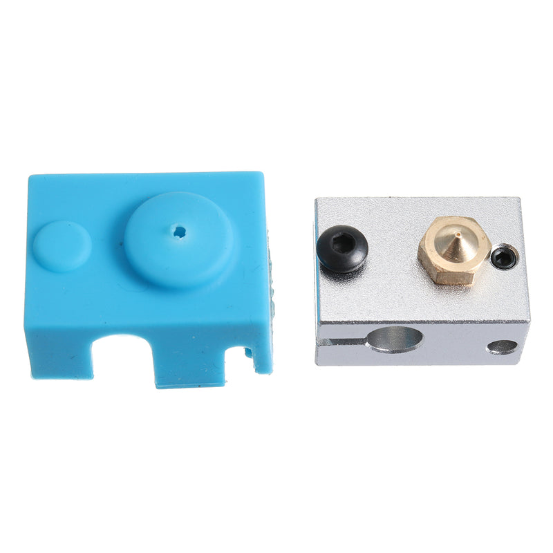 V6 PT100 Aluminum Block Silicone Case Kit with 2m Thermistor Wire for 3D Printer