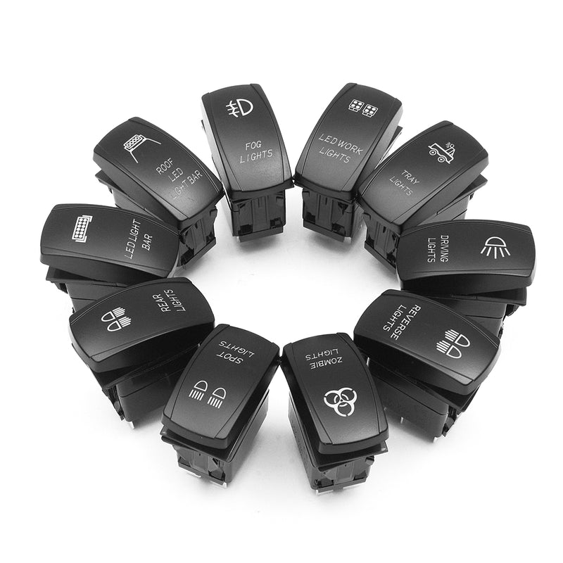 12/24V Blue Car Switch Boat Truck Light Led Rocker Switch Bar Toggle Reverse Rear Light Switch