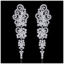 Crystal jewelry long earrings for women plated butterfly bridal wedding dan D3M4