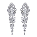 Crystal jewelry long earrings for women plated butterfly bridal wedding dan D3M4