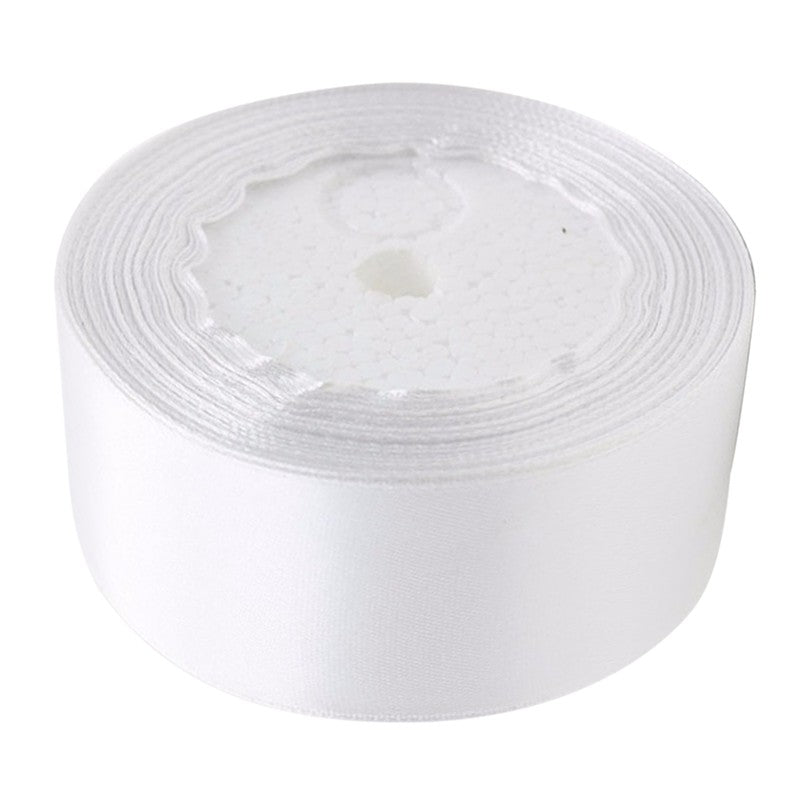 1 roll 40mm 22 Meters silk satin ribbon for wedding party(white) G4P8