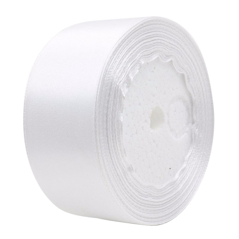 1 roll 40mm 22 Meters silk satin ribbon for wedding party(white) G4P8