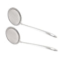 10 cm diameter, perforated, stainless steel, ladle, skimmer, sieve, 2 piece Y4Q3