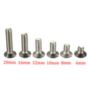 Suleve M4SH2 50pcs Metric M4 Stainless Steel Countersunk Flat Head Hex Socket Cap Screw Bolts