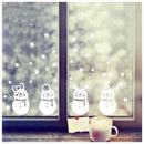 Lovely Window Decoration White Snowflake Merry Christmas Snowman Wall stick S3N6
