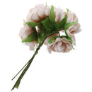 6PCS/Lot DIY New silk flower Rose Artificial Flower Bouquet For Home Weddin J4G9