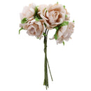 6PCS/Lot DIY New silk flower Rose Artificial Flower Bouquet For Home Weddin J4G9