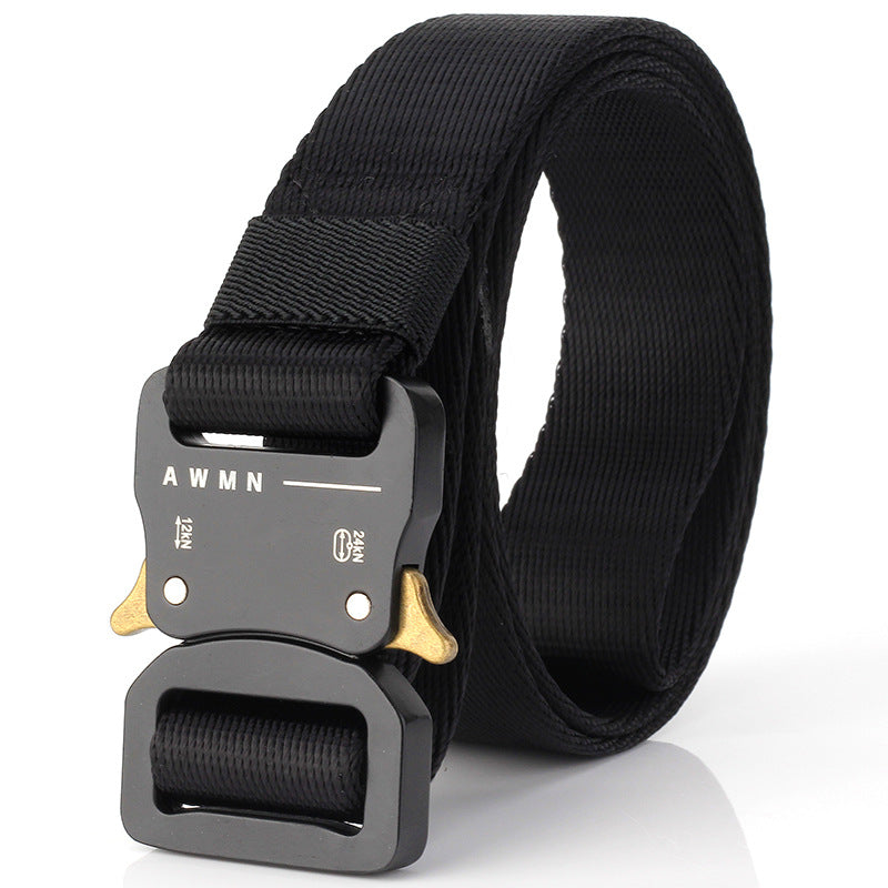 AWMN S04 3.2cm 125cm Nylon Belts Men Women Inserting Buckle Military Tactical Belt