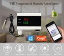 WiFi Tuya Smart Temperature Humidity Alarm Sensor Thermometer Hygrometer Detector Home Digital Display Android APP Alert