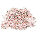 100PCs Enamel Ribbon Awareness Charms Pendants 2.1*1*0.2cmï¼ˆPinkï¼‰