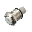 12V 16mm Car LED Light Momentary Horn Button Metal Switch Push Button blue Z6N4