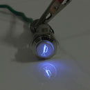 12V 16mm Car LED Light Momentary Horn Button Metal Switch Push Button blue Z6N4