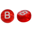 200 Random Color Transparent Plastic Letter Beads 7mm Z8T3