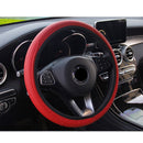 37-39cm Leather Car Truck Steering Wheel Covers Breathable Anti-Slip Comfortable