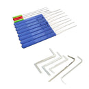 Locksmith Tension Tool Practice Lock Picks Set Combination Broken Key Extractor Tools Transparent Lock with Silicone