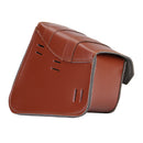 Pair Motorcycle Saddle Side Leather Bags Tool Pouch Universal For Harley