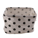 Simplicity White&Black Linen Desk Storage Basket Holder Jewelry Stationery  U3H2