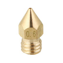 5PCS 1.75mm/0.6mm Copper Thread Extruder Nozzle For 3D Printer