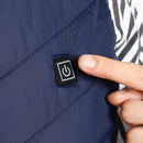 Electric USB Winter Heated Warm Vest Men Women 5 Heating Pads Coat Jacket Clothing