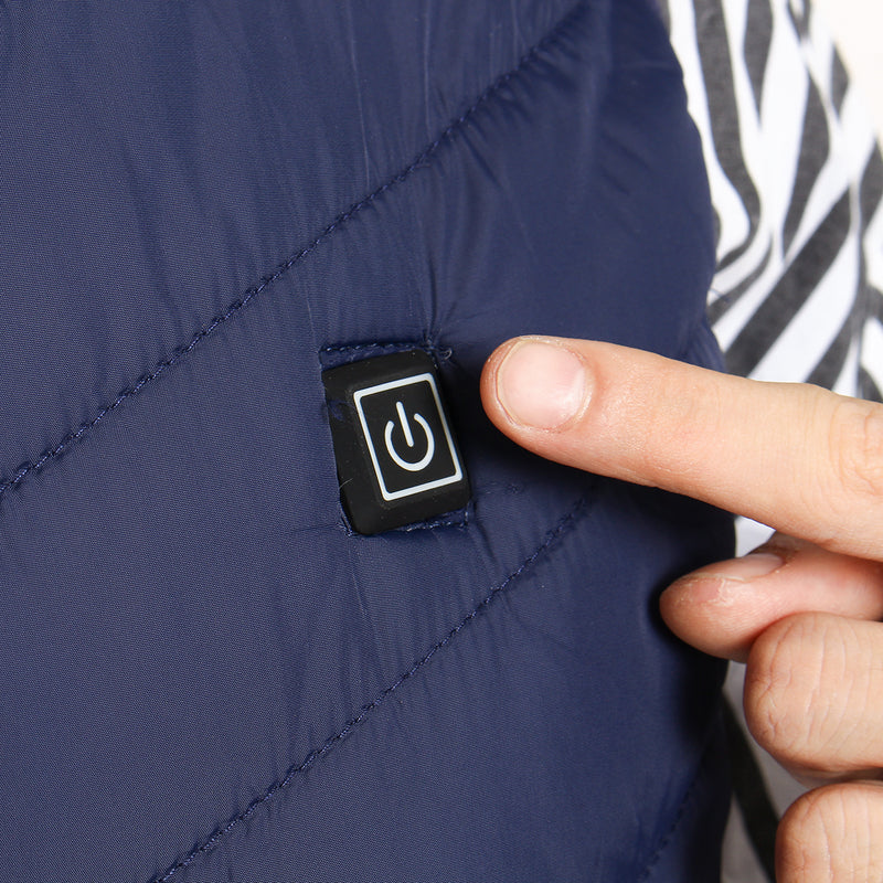 Electric USB Winter Heated Warm Vest Men Women 5 Heating Pads Coat Jacket Clothing