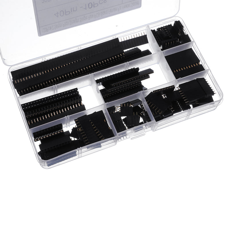 120pcs 4Pin-40Pin 2.54mm Pitch Straight Single Row PCB Board Female Pin Header Socket