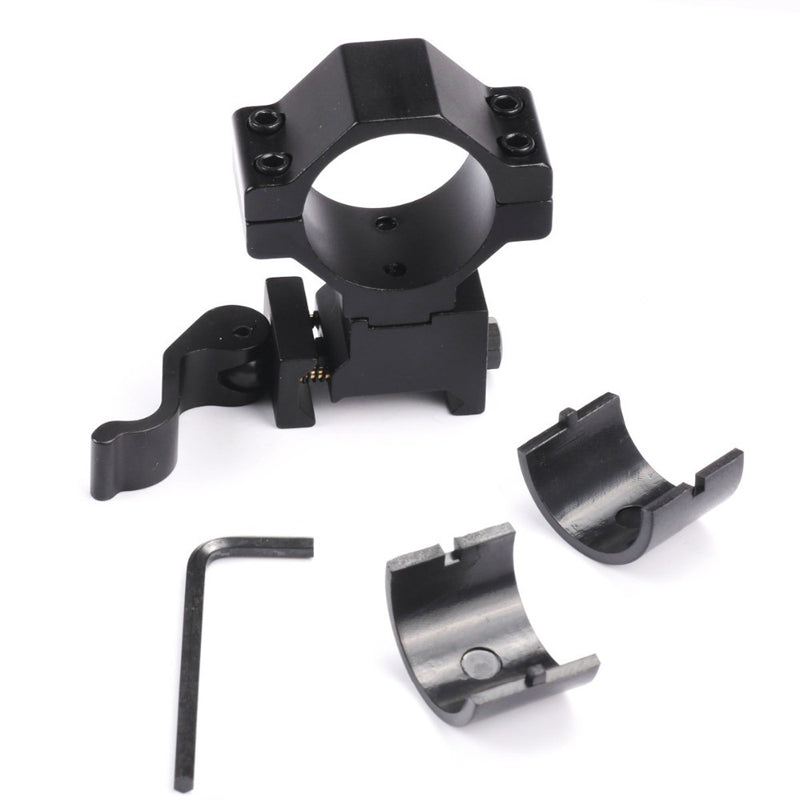 KC04 25.4/30mm Hunting Quick Release Scope Mount Adapter 20mm Rail Weaver Picatinny Flashlight