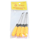 Yellow handle plum T5 T6 T8 T10 head screwdriver set 4 pieces