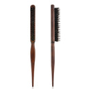 Wood Handle Natural Boar Bristle Hair Brush Fluffy Comb Hairdressing Barber C9O9